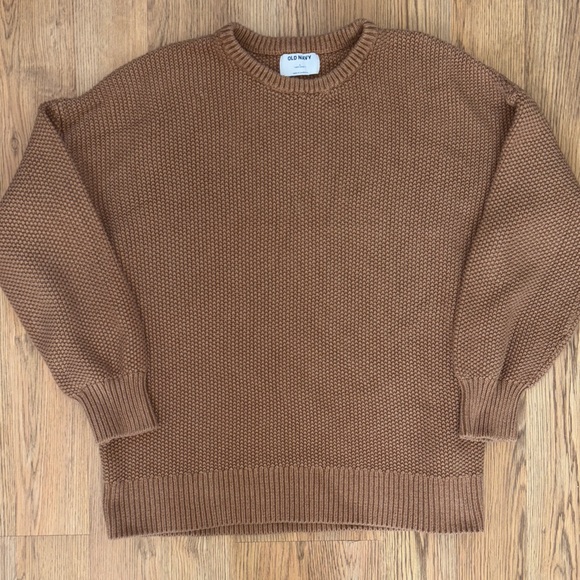 Old Navy Woman’s 100% cotton  Tan Crewneck Sweater - Picture 1 of 7